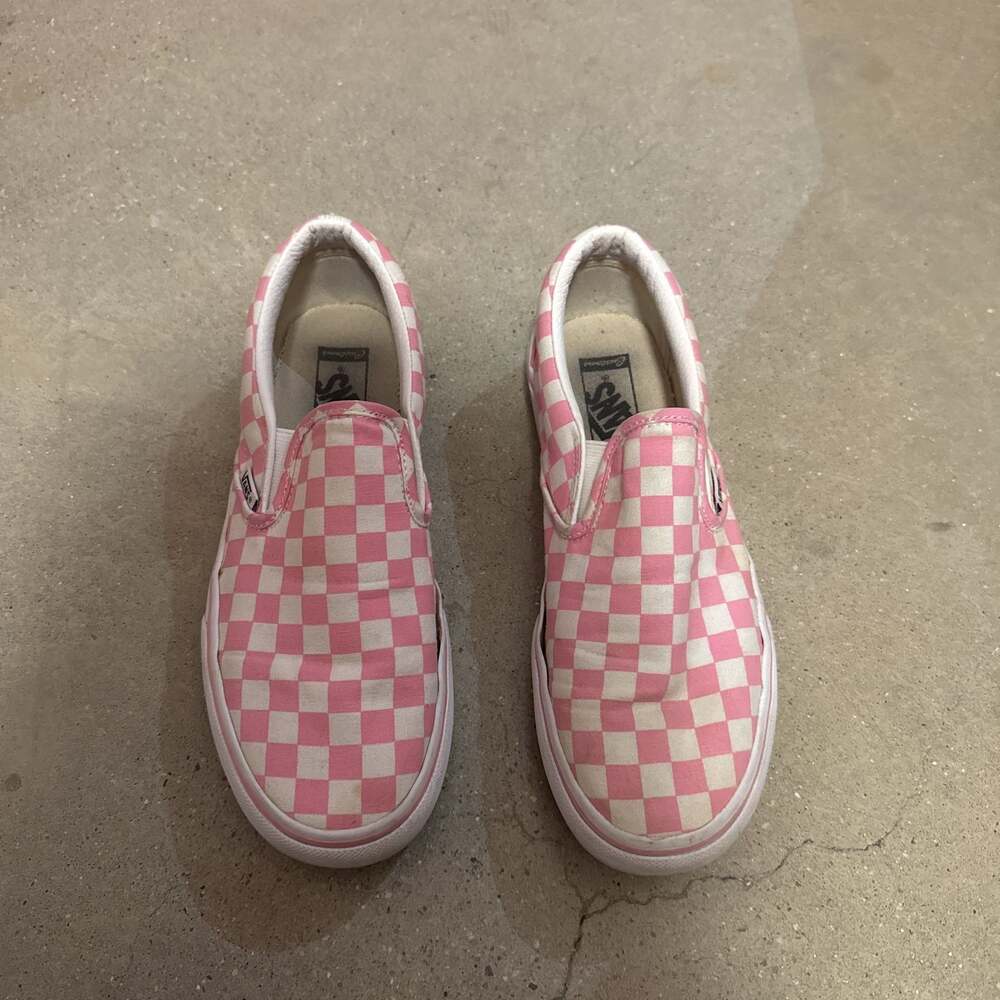 Vans custom pink platform slip Ons size 9.5 women’s